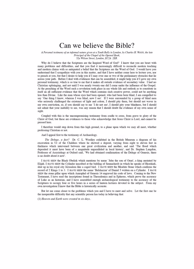 Can We Believe the Bible?
